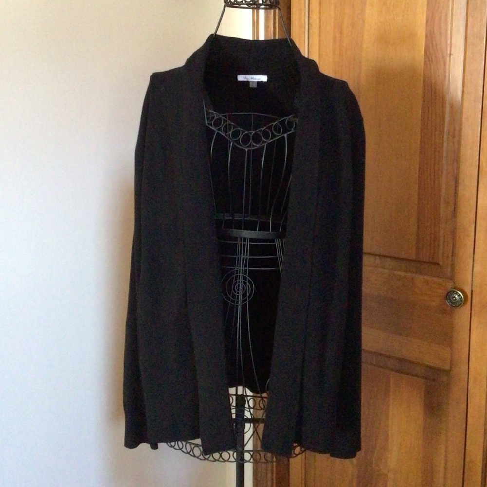 VILA MILANO FOLDOVER COLLAR RIBBED CARDIGAN! Small, Black